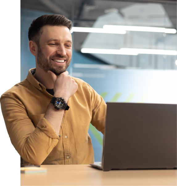 Accounts payable customer on laptop