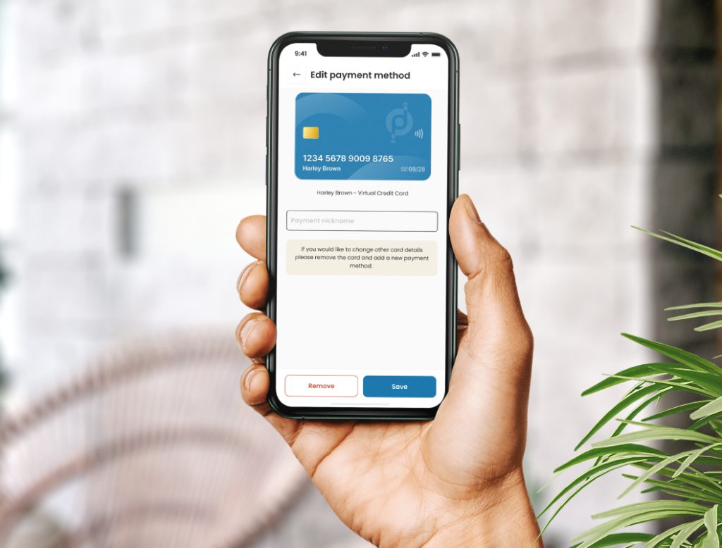Virtual Credit Card on a phone